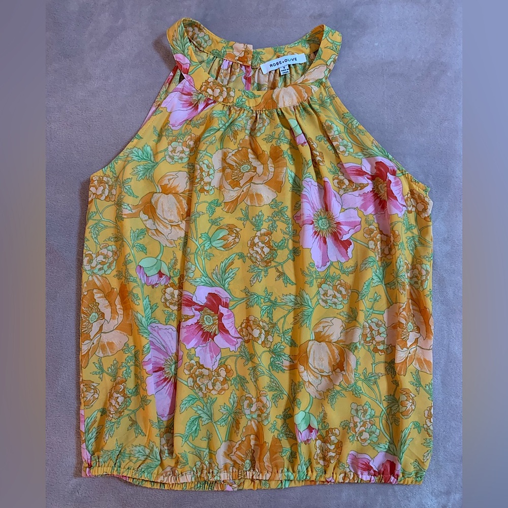 Rose+Olive Floral Tank Top